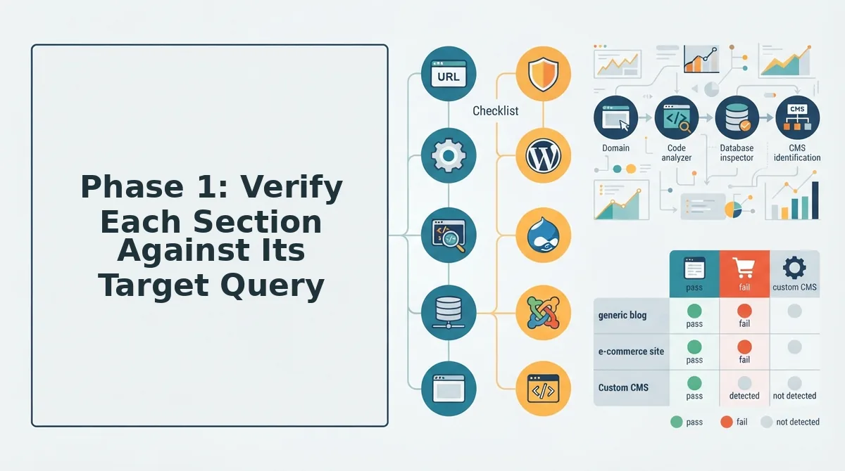 Phase 1: Verify Each Section Against Its Target Query