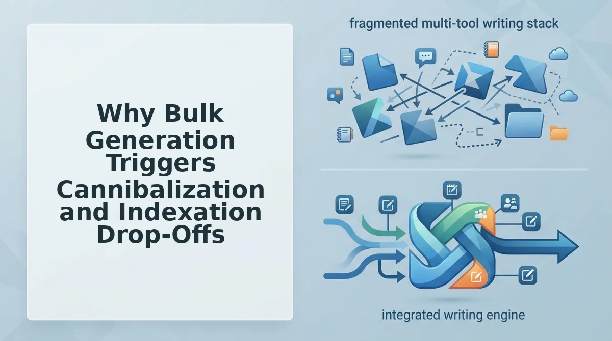 Why Bulk Generation Triggers Cannibalization and Indexation Drop-Offs