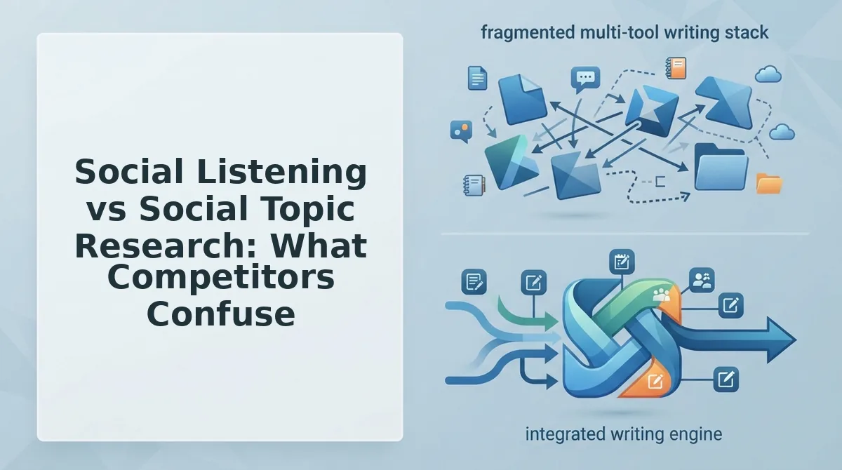 Social Listening vs Social Topic Research: What Competitors Confuse