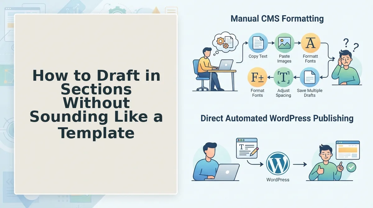 How to Draft in Sections Without Sounding Like a Template