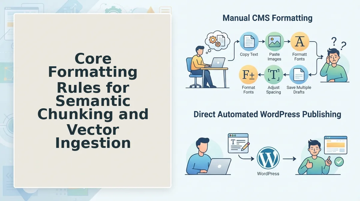 Core Formatting Rules for Semantic Chunking and Vector Ingestion