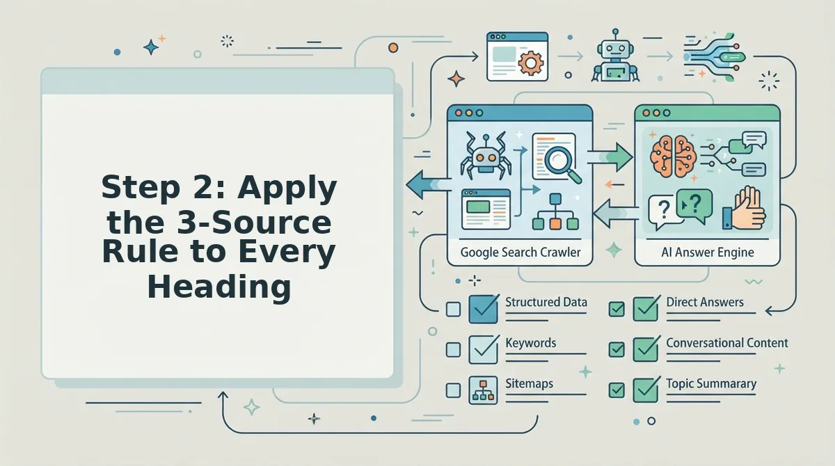 Step 2: Apply the 3-Source Rule to Every Heading