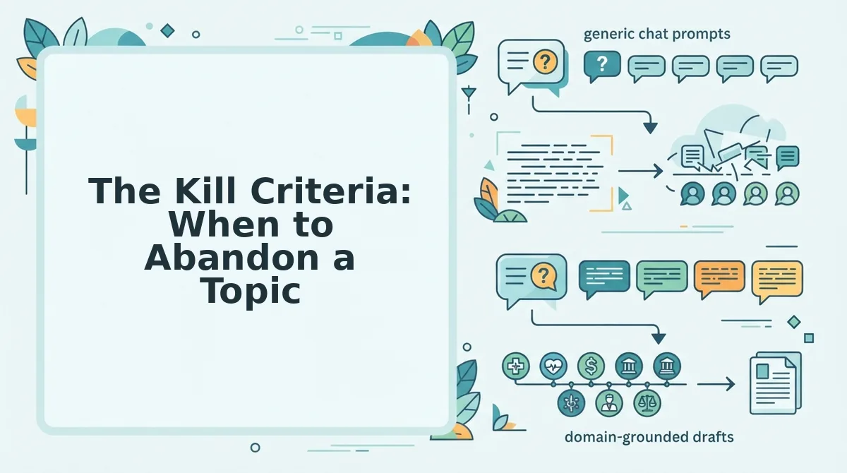 The Kill Criteria: When to Abandon a Topic