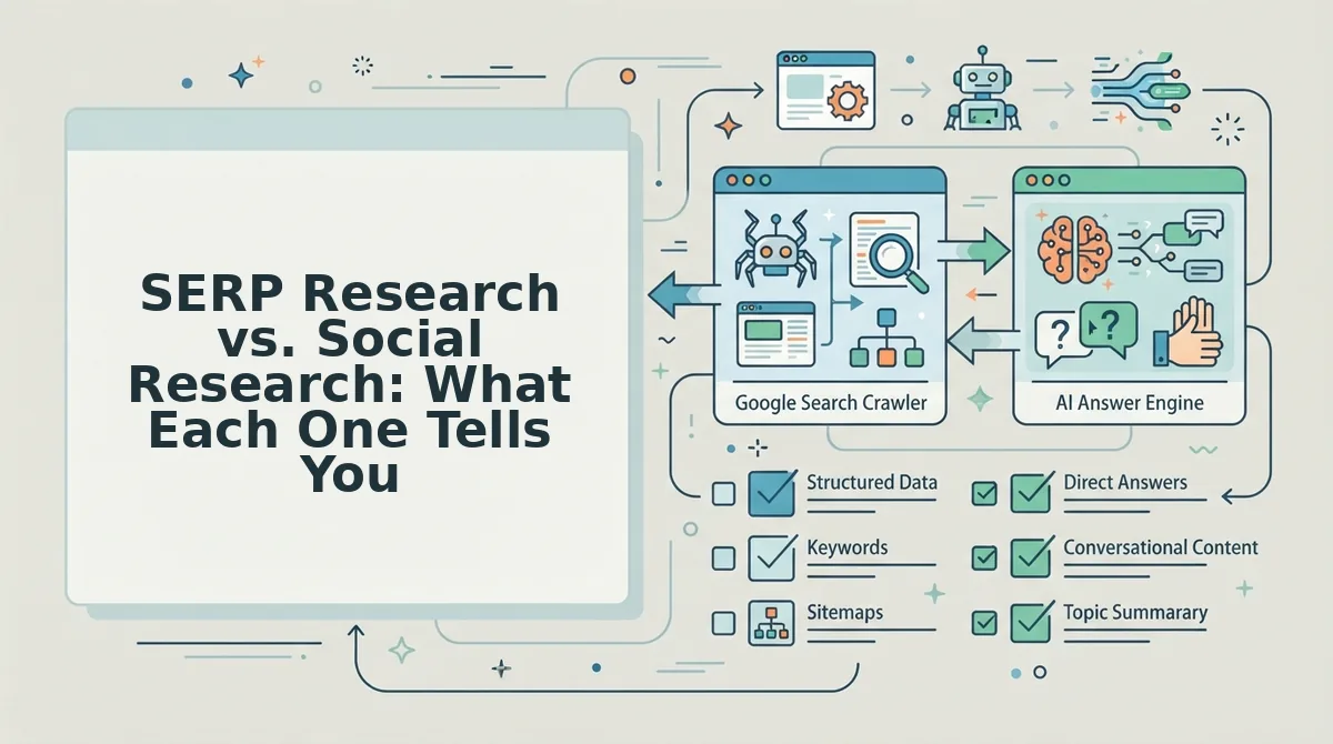 SERP Research vs. Social Research: What Each One Tells You