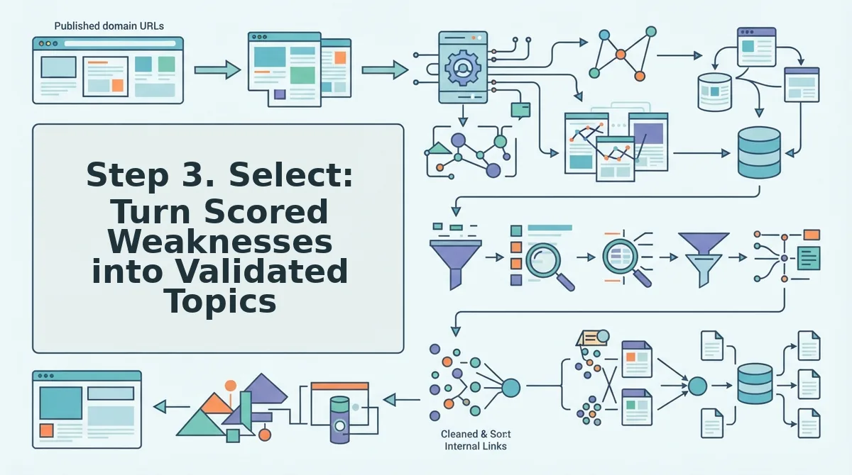 Step 3. Select: Turn Scored Weaknesses into Validated Topics