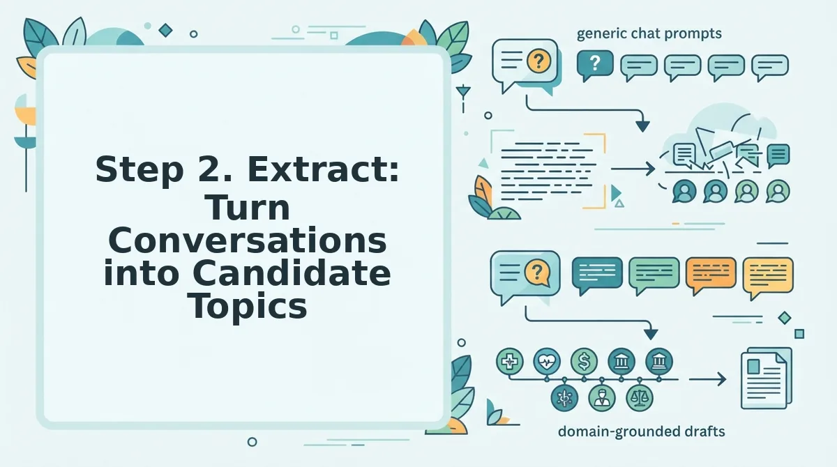 Step 2. Extract: Turn Conversations into Candidate Topics