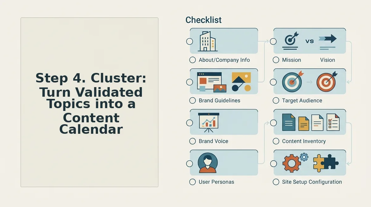 Step 4. Cluster: Turn Validated Topics into a Content Calendar
