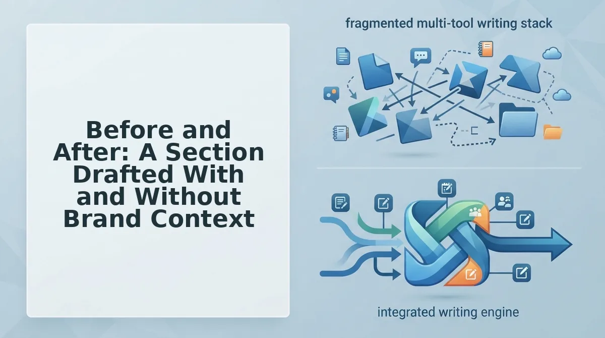 Before and After: A Section Drafted With and Without Brand Context