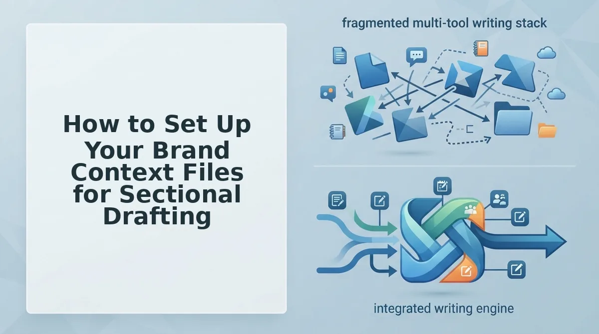 How to Set Up Your Brand Context Files for Sectional Drafting