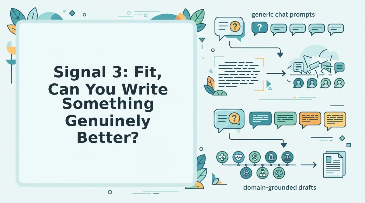 Signal 3: Fit, Can You Write Something Genuinely Better?