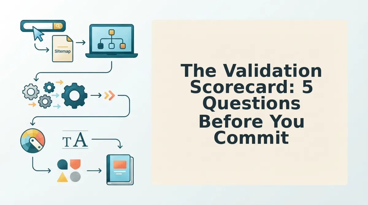 The Validation Scorecard: 5 Questions Before You Commit
